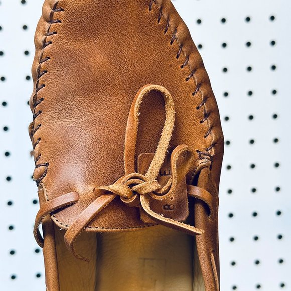 Adelante Made to Order Leather Moccasin Tan Caramel Size 8.5 Very Wide - Picture 4 of 8